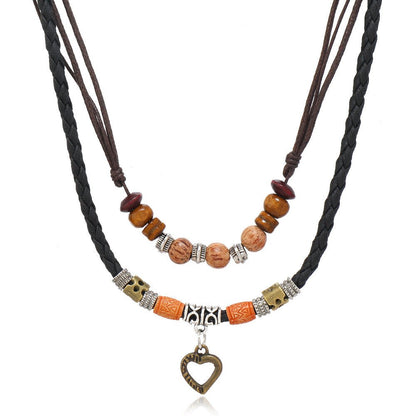 Boho Multi - Layer Beaded Necklace – Vintage Butterfly Pendant | The Simple Co. – Necklaces (Minimalist / Statement / Unis, minimalist style, quiet luxury aesthetic, modern essential – The Simple Co.