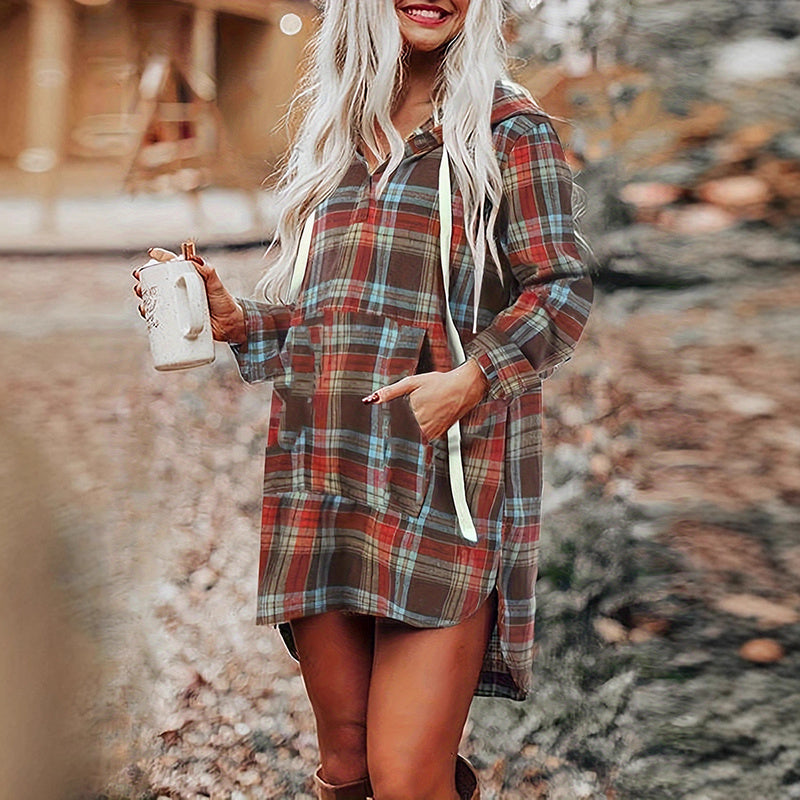 Women's Plaid Hoodie