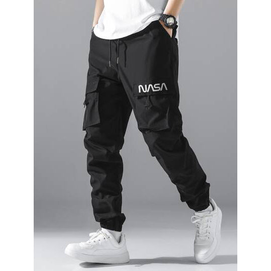 Straight Ankle Cargo Pants Wear-Resistant Casual Trousers