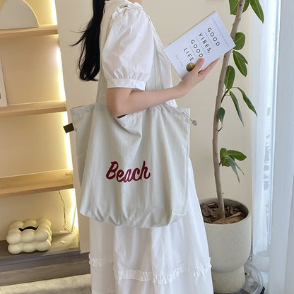 Canvas Bag Large Capacity Shoulder – Minimal Elegance | The Simple Co – Practical cottage, minimalist style, quiet luxury aesthetic, modern essential – The Simple Co.