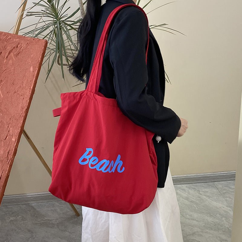 Canvas Bag Large Capacity Shoulder – Minimal Elegance | The Simple Co – Practical cottage, minimalist style, quiet luxury aesthetic, modern essential – The Simple Co.