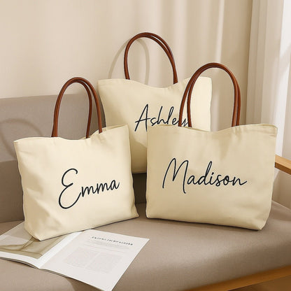 Canvas Tote Bag – Minimal Elegance | The Simple Co – Practical cottage, minimalist style, quiet luxury aesthetic, modern essential – The Simple Co.
