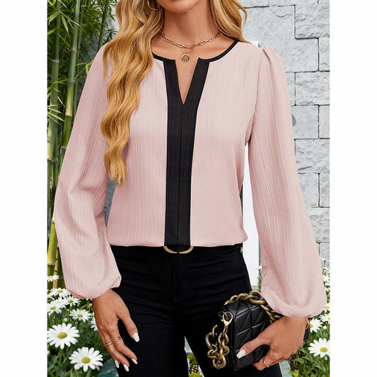 Color Block Blouse – Minimal Elegance | The Simple Co – Practical cottage, minimalist style, quiet luxury aesthetic, modern essential – The Simple Co.
