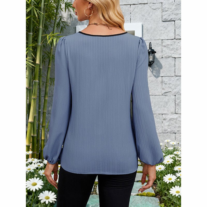Color Block Blouse – Minimal Elegance | The Simple Co – Practical cottage, minimalist style, quiet luxury aesthetic, modern essential – The Simple Co.