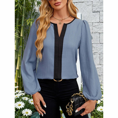 Color Block Blouse – Minimal Elegance | The Simple Co – Practical cottage, minimalist style, quiet luxury aesthetic, modern essential – The Simple Co.