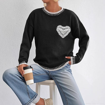 Color Contrast Patchwork Pullover – Minimal Elegance | The Simple Co – Practical cottage, minimalist style, quiet luxury aesthetic, modern essential – The Simple Co.