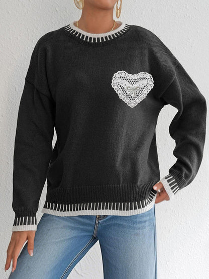 Color Contrast Patchwork Pullover – Minimal Elegance | The Simple Co – Practical cottage, minimalist style, quiet luxury aesthetic, modern essential – The Simple Co.