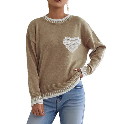 Color Contrast Patchwork Pullover – Minimal Elegance | The Simple Co – Practical cottage, minimalist style, quiet luxury aesthetic, modern essential – The Simple Co.