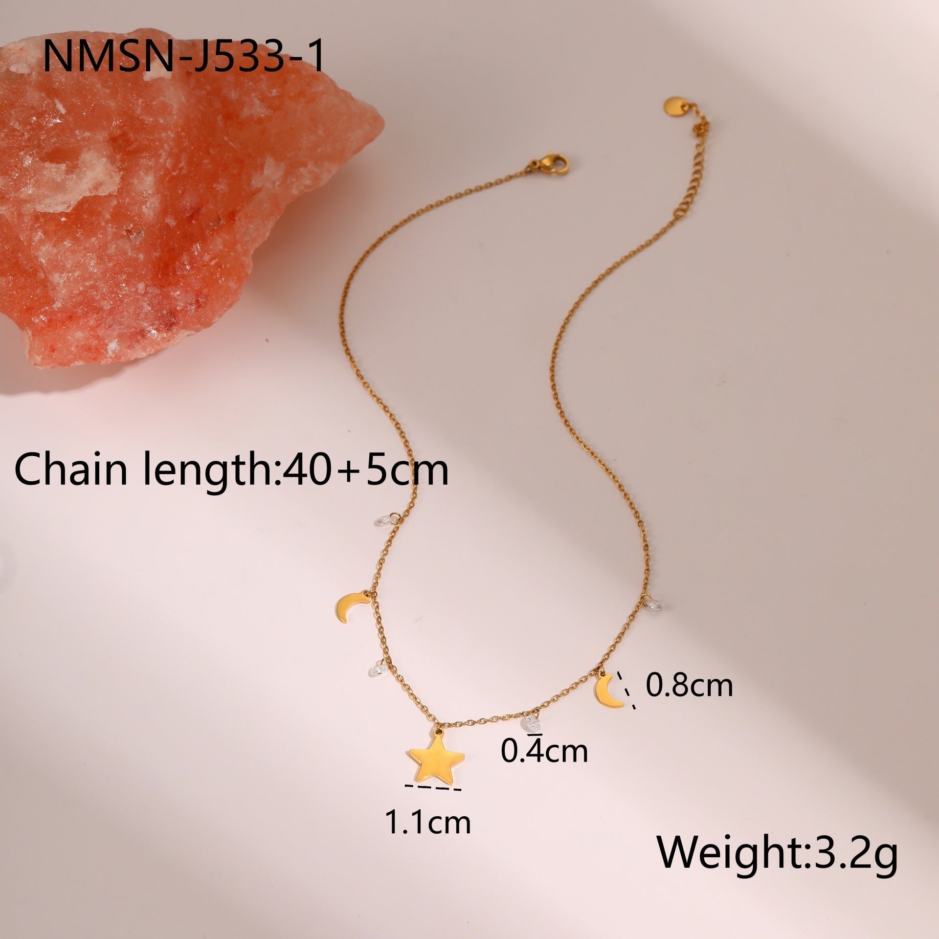Colorful Zircon Star Pendant Stainless Steel Necklace - 18K Fashion Jewelry – Minimal Elegance | The Simple Co – Necklaces (Minimalist / Statement / Unis, minimalist style, quiet luxury aesthetic, modern essential – The Simple Co.