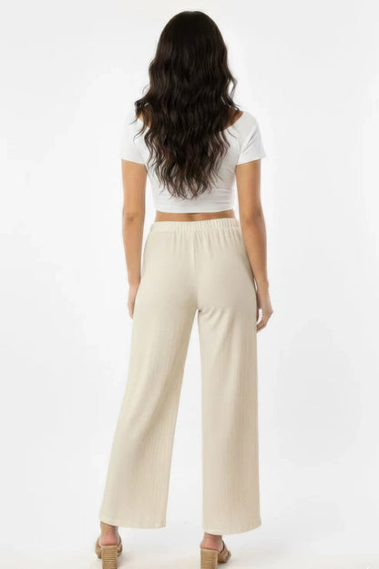 Cotton Wide-Leg Pants – Pants, minimalist style, quiet luxury aesthetic, modern essential – The Simple Co.