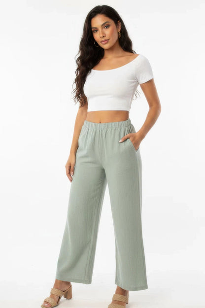 Cotton Wide-Leg Pants – Pants, minimalist style, quiet luxury aesthetic, modern essential – The Simple Co.
