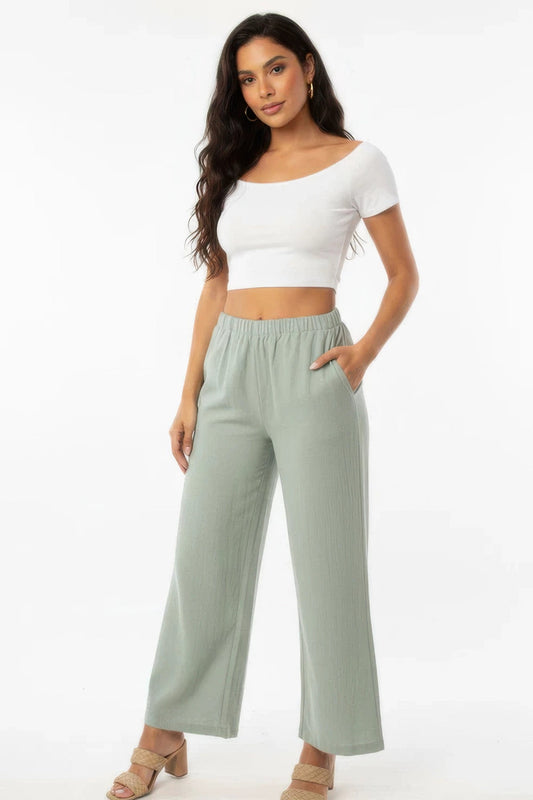 Cotton Wide-Leg Pants – Pants, minimalist style, quiet luxury aesthetic, modern essential – The Simple Co.