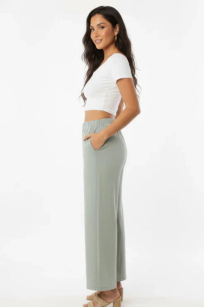 Cotton Wide-Leg Pants – Pants, minimalist style, quiet luxury aesthetic, modern essential – The Simple Co.
