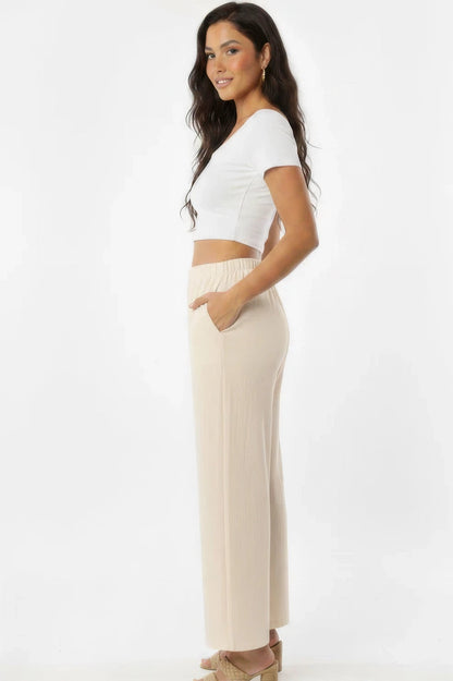 Cotton Wide-Leg Pants – Pants, minimalist style, quiet luxury aesthetic, modern essential – The Simple Co.