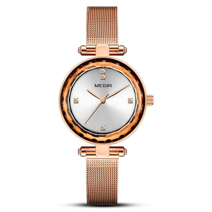 Cut - Mirror Quartz Watch with Diamond Accents – Minimal Elegance | The Simple Co – Women's Watches, minimalist style, quiet luxury aesthetic, modern essential – The Simple Co.