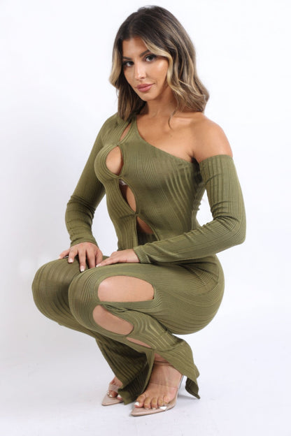 Cutout Ribbed Two-Piece Set – Sets, minimalist style, quiet luxury aesthetic, modern essential – The Simple Co.