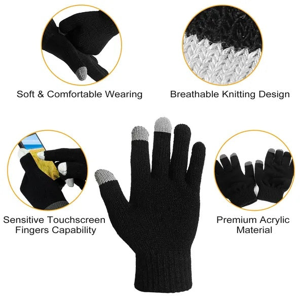 Gants d'hiver à écran tactile minimaliste