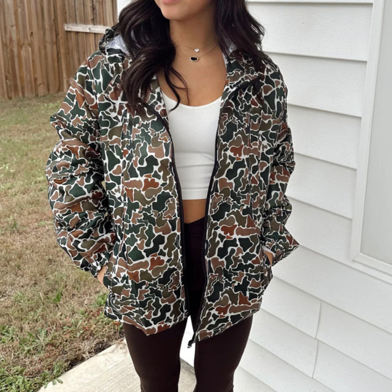 Women's Camo Hooded Jacket