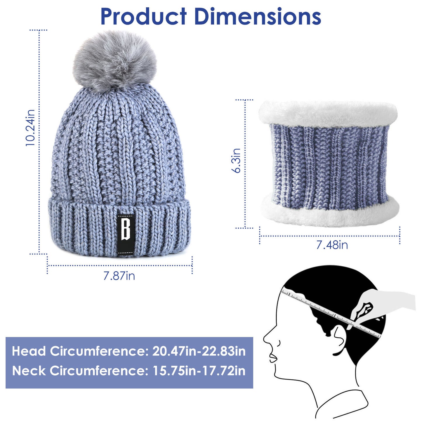 Women's Minimal Beanie & Scarf Set