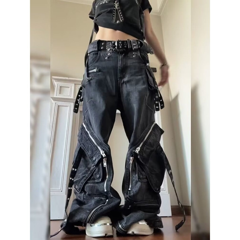 Japanese-Style Denim Jeans - Men's Minimalist Street Design