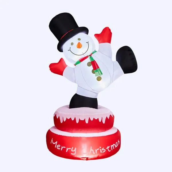 4.8ft Rotating Snowman Inflatable Christmas LED