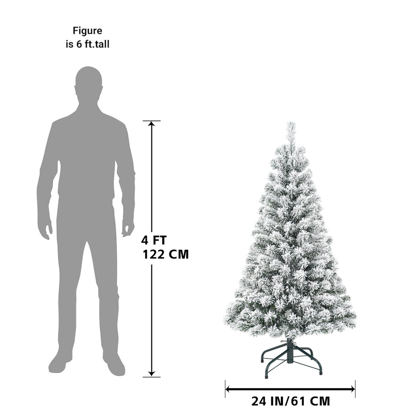 4-Foot Flocked Christmas Tree