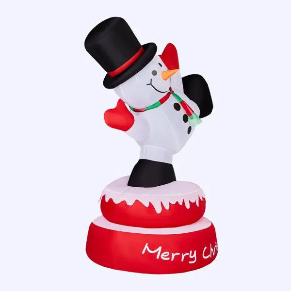 4.8ft Rotating Snowman Inflatable Christmas LED