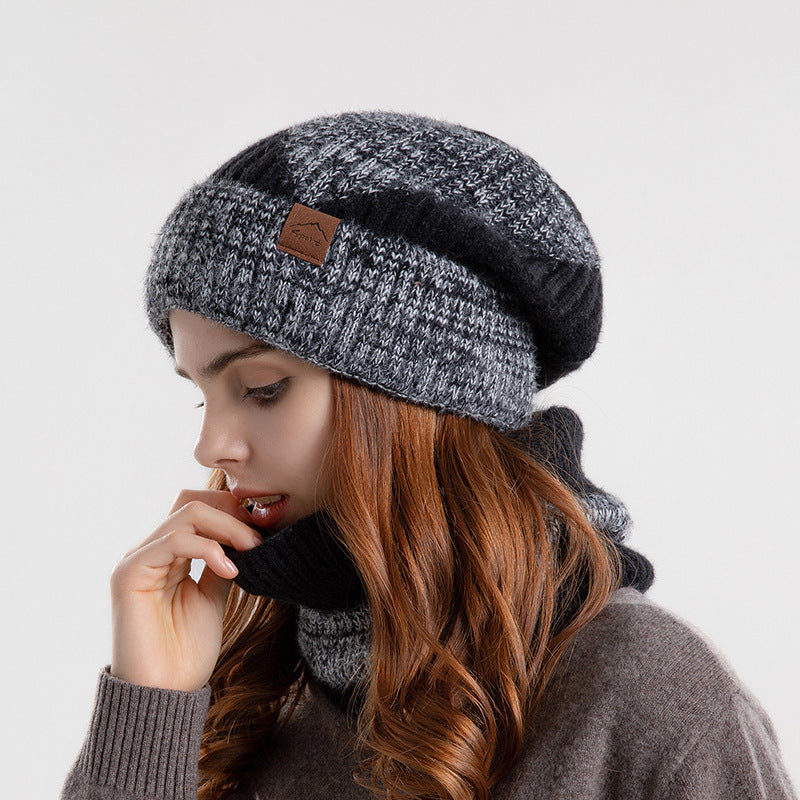 Minimal Knitted Hat & Scarf Set