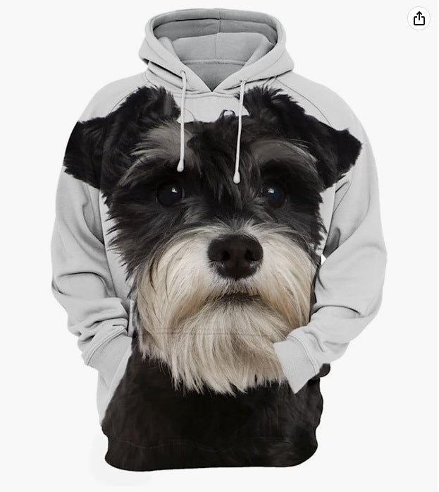 Men's Printed Hoodie Loose-Fitting Casual Top