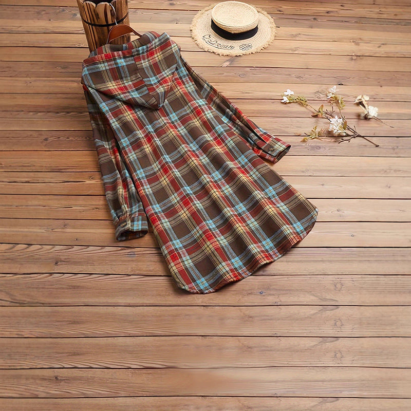 Women's Plaid Hoodie