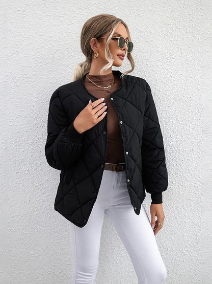 Diamond Check Casual Coat – Minimal Elegance | The Simple Co – Practical cottage, minimalist style, quiet luxury aesthetic, modern essential – The Simple Co.