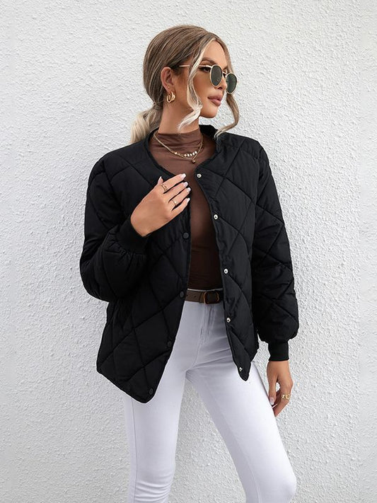 Diamond Check Casual Coat – Minimal Elegance | The Simple Co – Practical cottage, minimalist style, quiet luxury aesthetic, modern essential – The Simple Co.