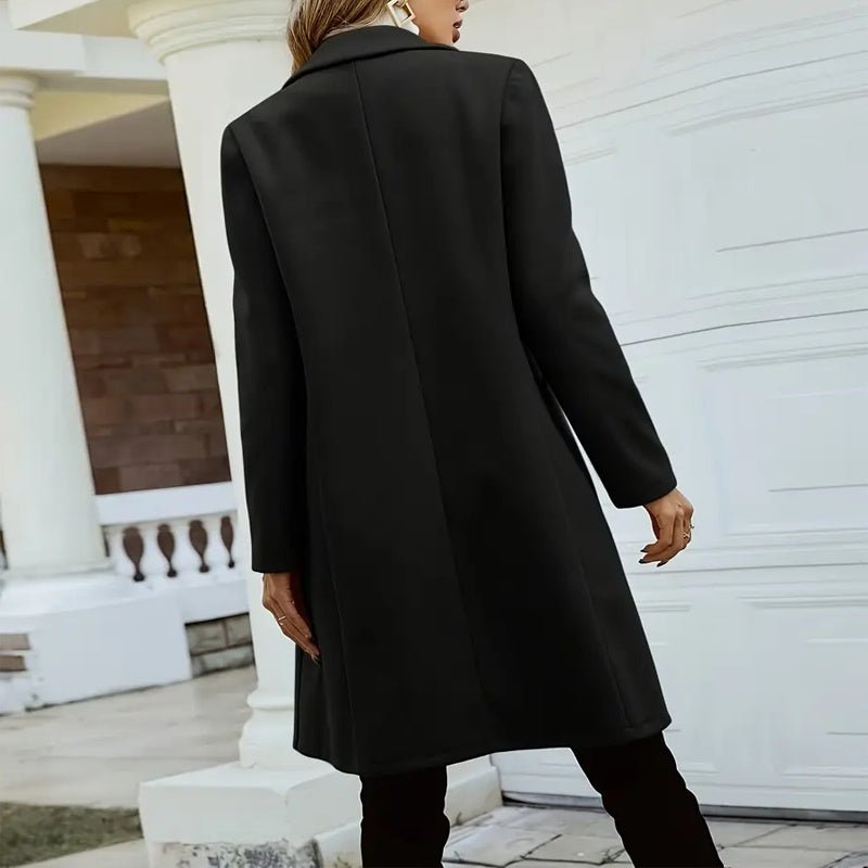 Double - Breasted Wool - Like Coat – Minimal Elegance | The Simple Co – Practical cottage, minimalist style, quiet luxury aesthetic, modern essential – The Simple Co.