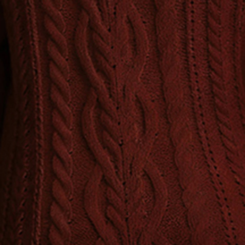 Women's Cable Knit Sweater with Lace