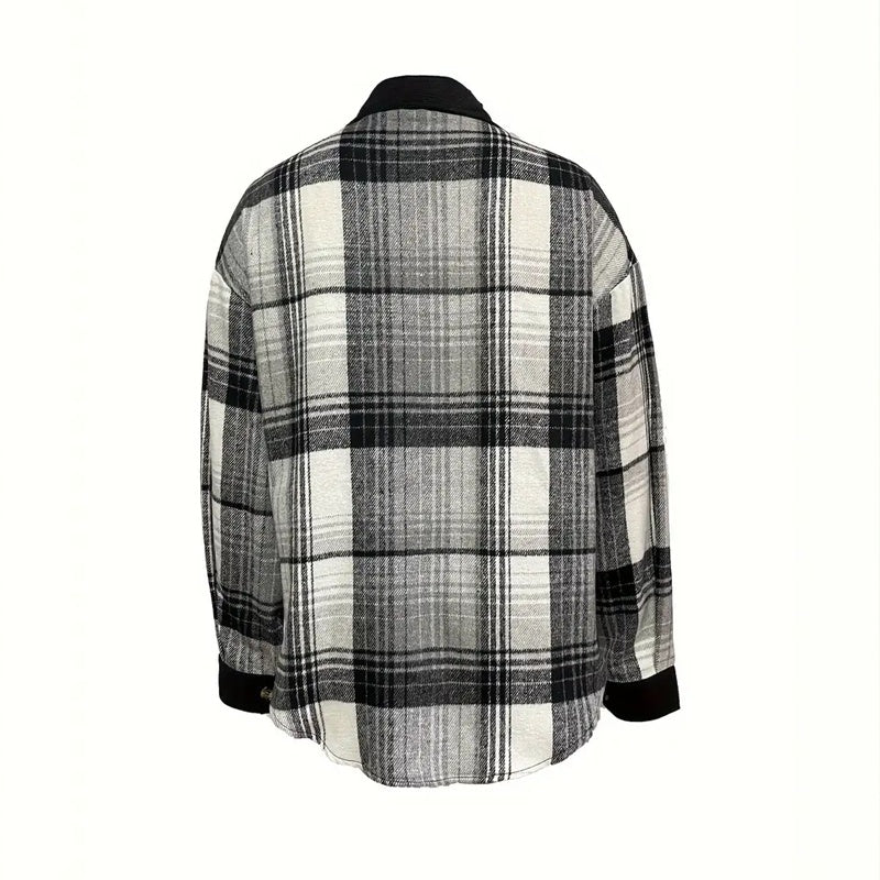 Women's Plaid Button-Up Shirt