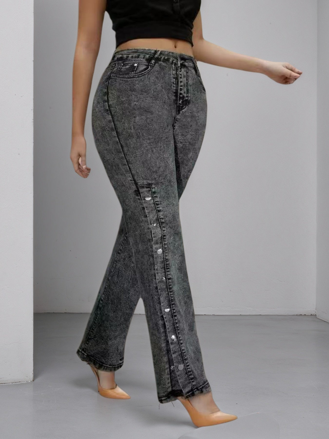 High Waisted Flared Jeans