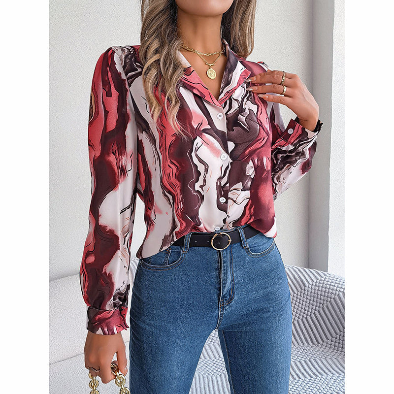 Women Fashion Button Down Shirts V