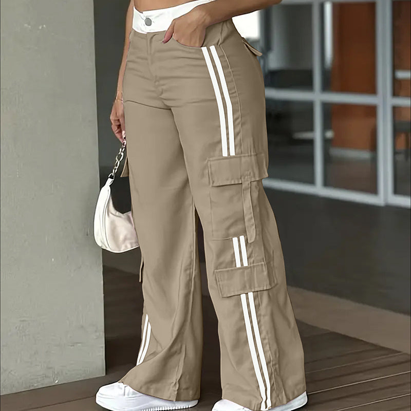 Women's Striped Straight Leg Pants