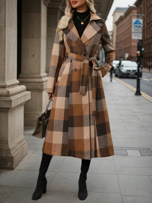 Women's Woolen Double-Breasted Coat - 2026 Winter Collection Long Outerwear