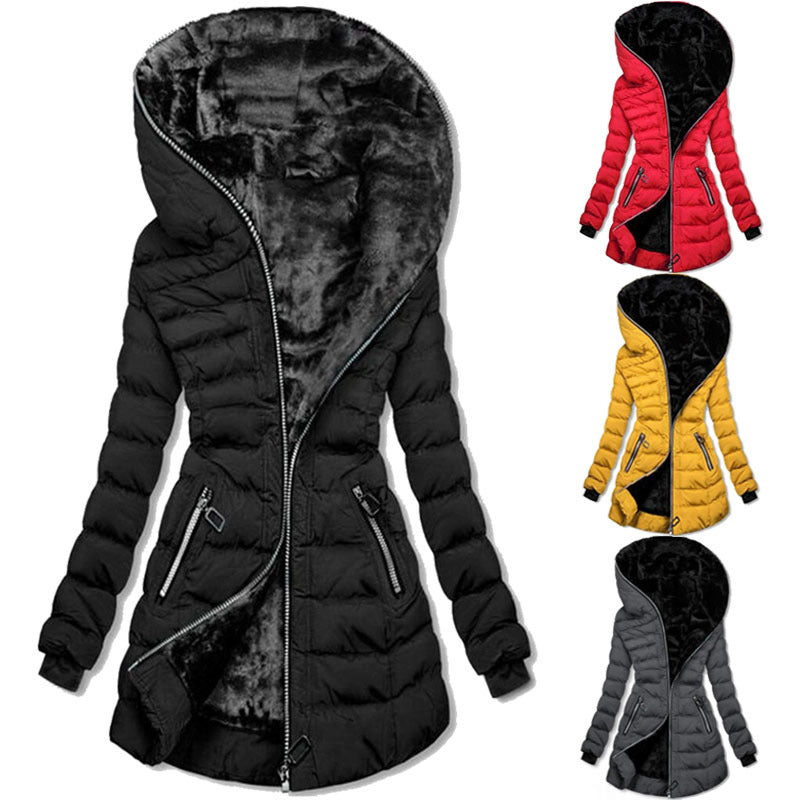 Women's Minimal Hooded Fleece Jacket