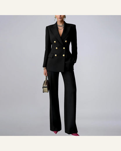 Notched-Lapel Blazer & Trouser Set — product view