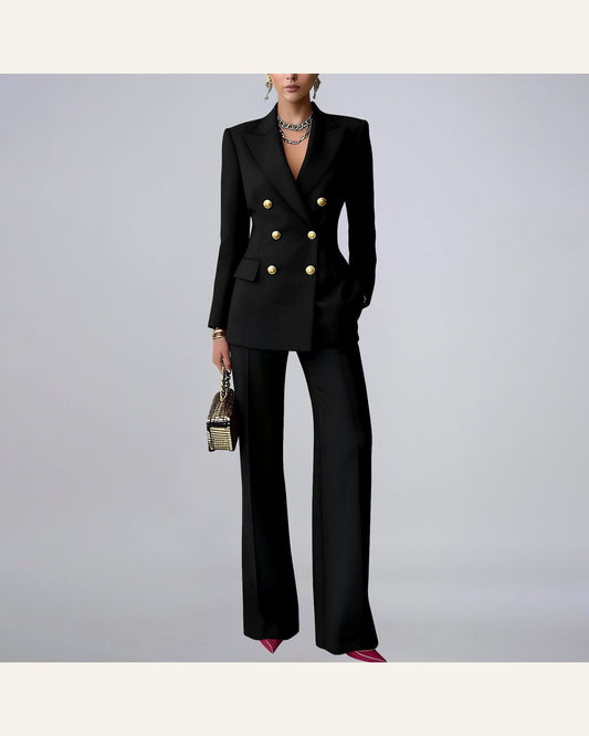 Notched-Lapel Blazer & Trouser Set — product view