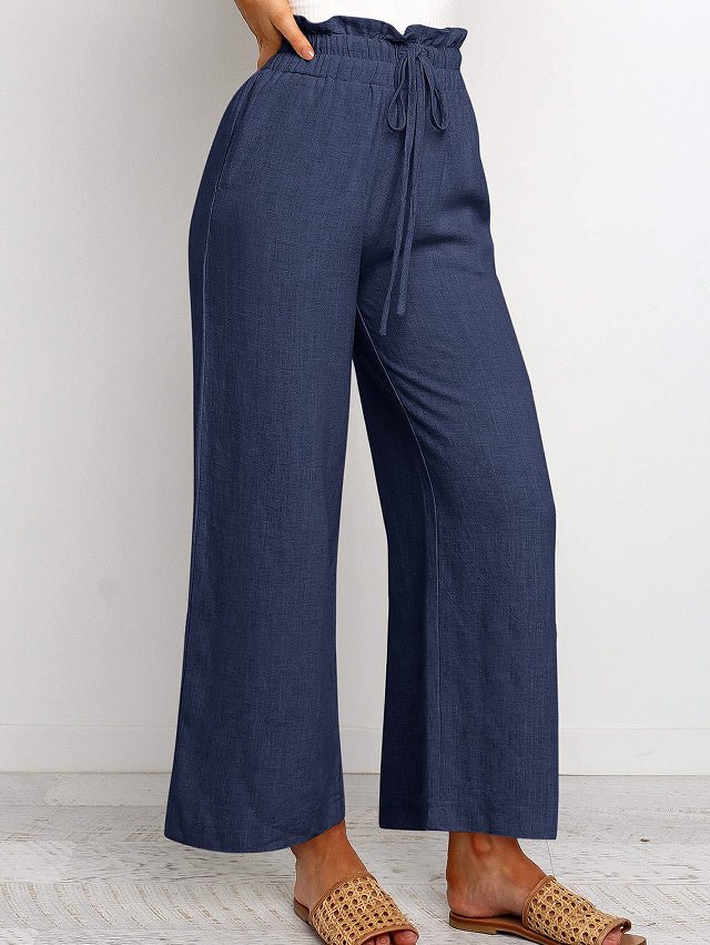 Elastic Waist Wide Leg Pants – Minimal Elegance | The Simple Co – Practical cottage, minimalist style, quiet luxury aesthetic, modern essential – The Simple Co.