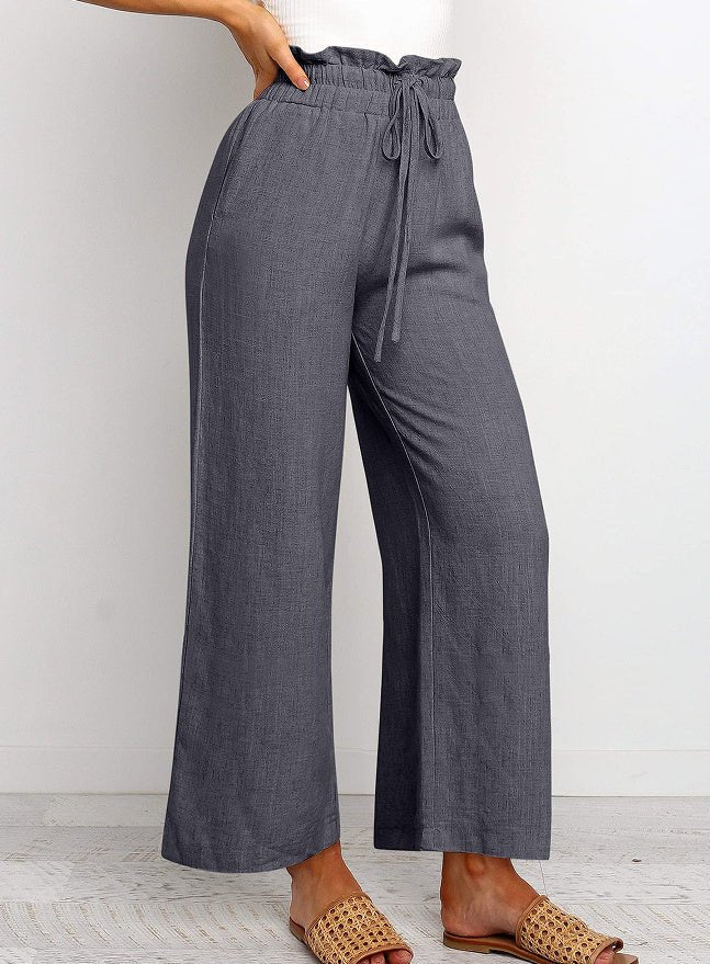 Elastic Waist Wide Leg Pants – Minimal Elegance | The Simple Co – Practical cottage, minimalist style, quiet luxury aesthetic, modern essential – The Simple Co.