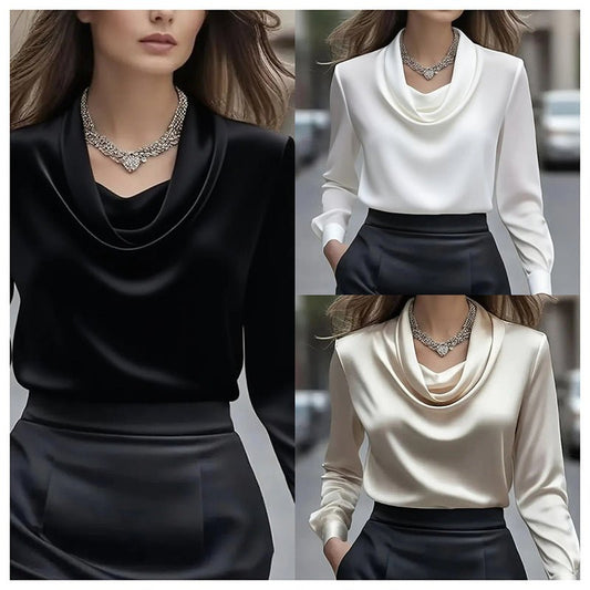 Elegant Satin Blouse – Minimal Elegance | The Simple Co – Practical cottage, minimalist style, quiet luxury aesthetic, modern essential – The Simple Co.
