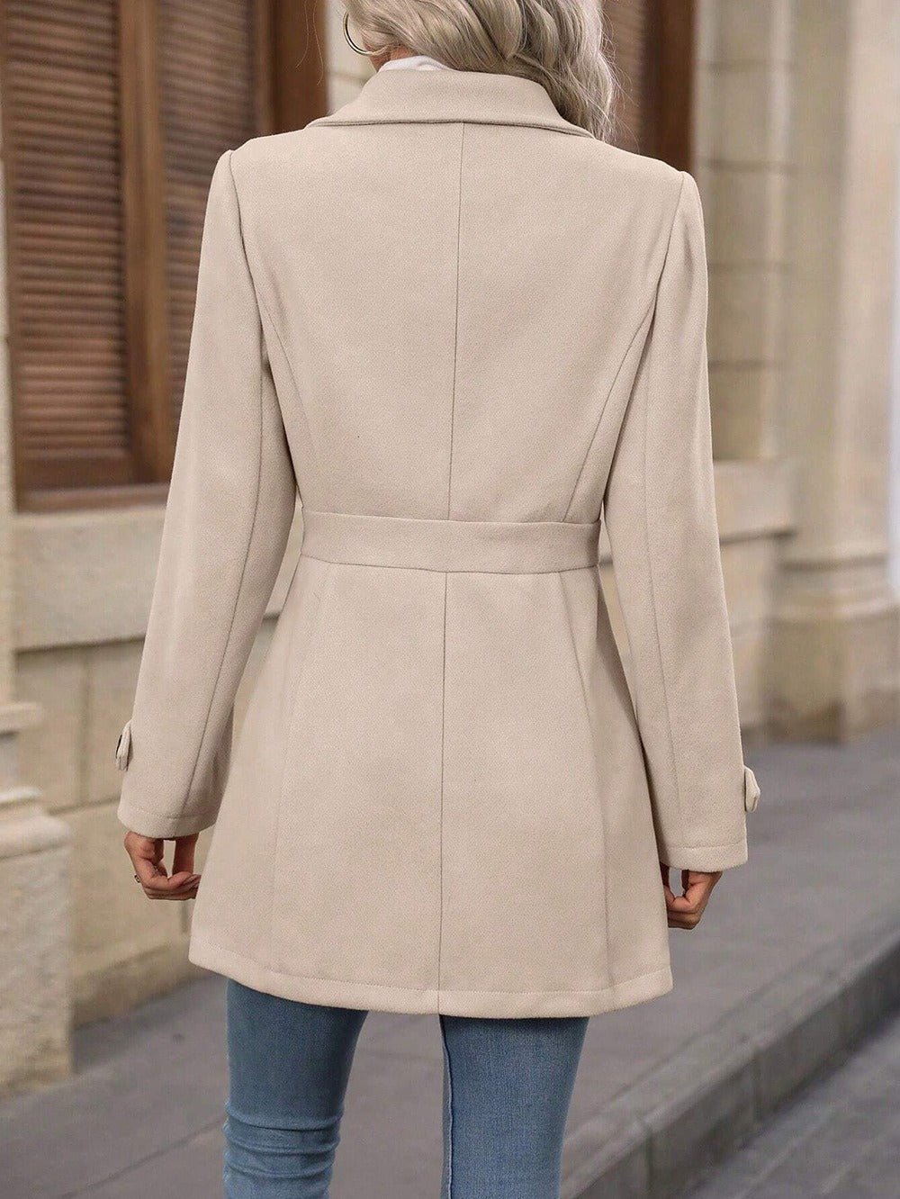 Elegant Single - breasted Woolen Coat Buttons Lapel – Minimal Elegance | The Simple Co – Practical cottage, minimalist style, quiet luxury aesthetic, modern essential – The Simple Co.