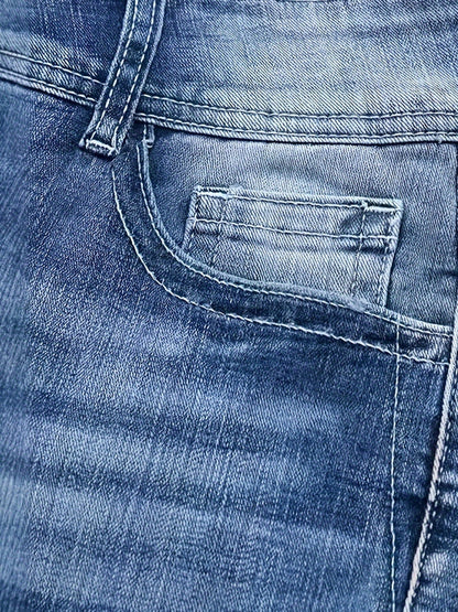 Embroidered Bell Bottom Jeans – Minimal Elegance | The Simple Co – Practical cottage, minimalist style, quiet luxury aesthetic, modern essential – The Simple Co.