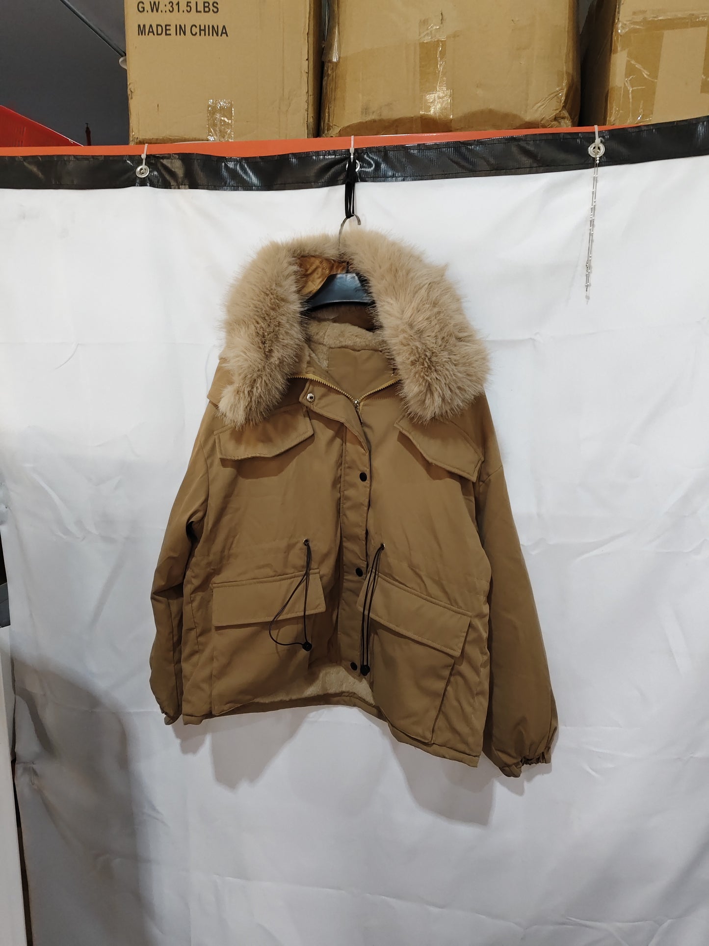 Faux Fur Collar Parka