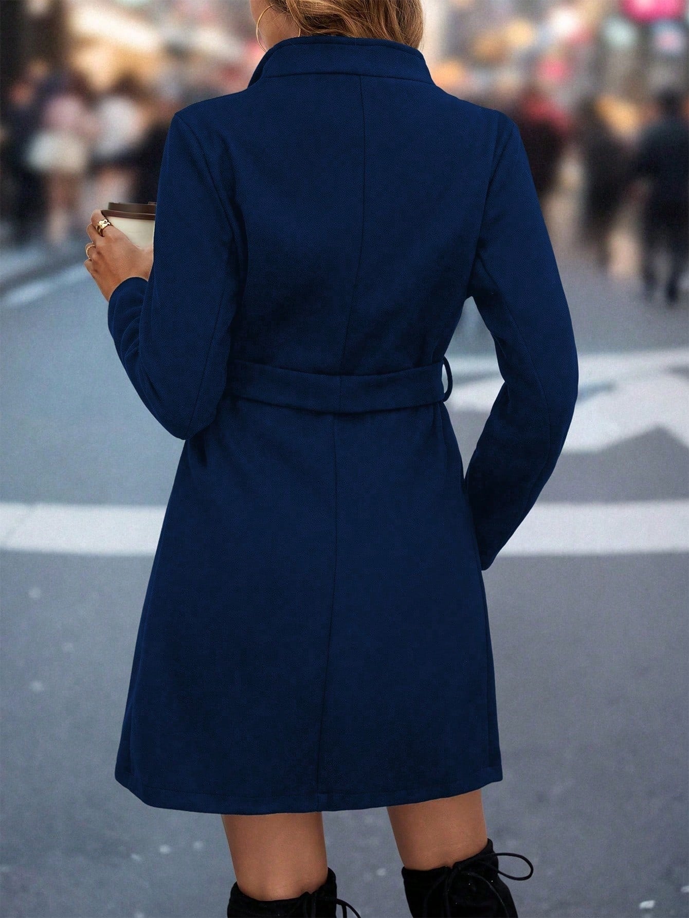 Women's Minimal Belted Coat