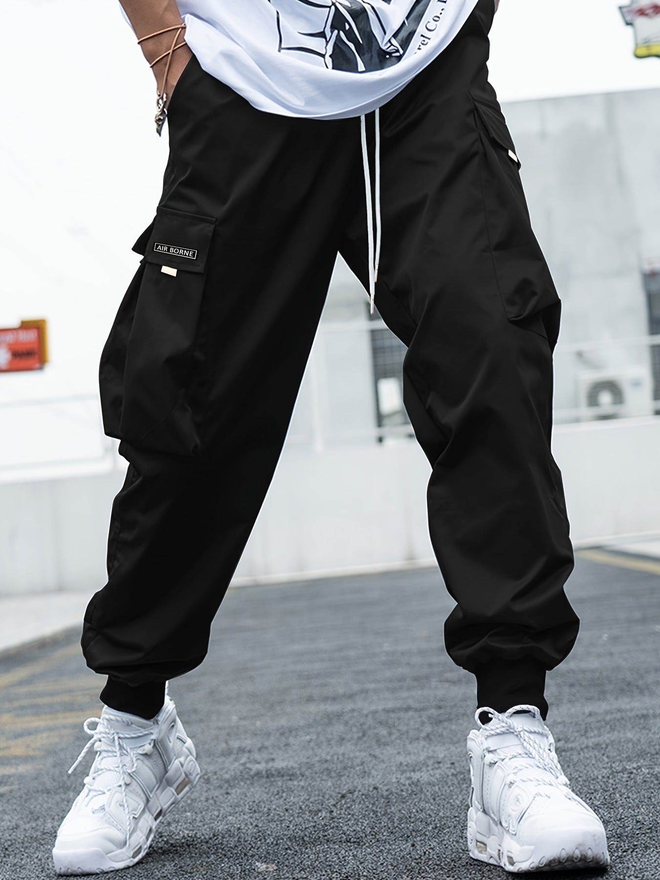 Multi-Pocket Cargo Pants Men's Hip-Hop Streetwear Trousers